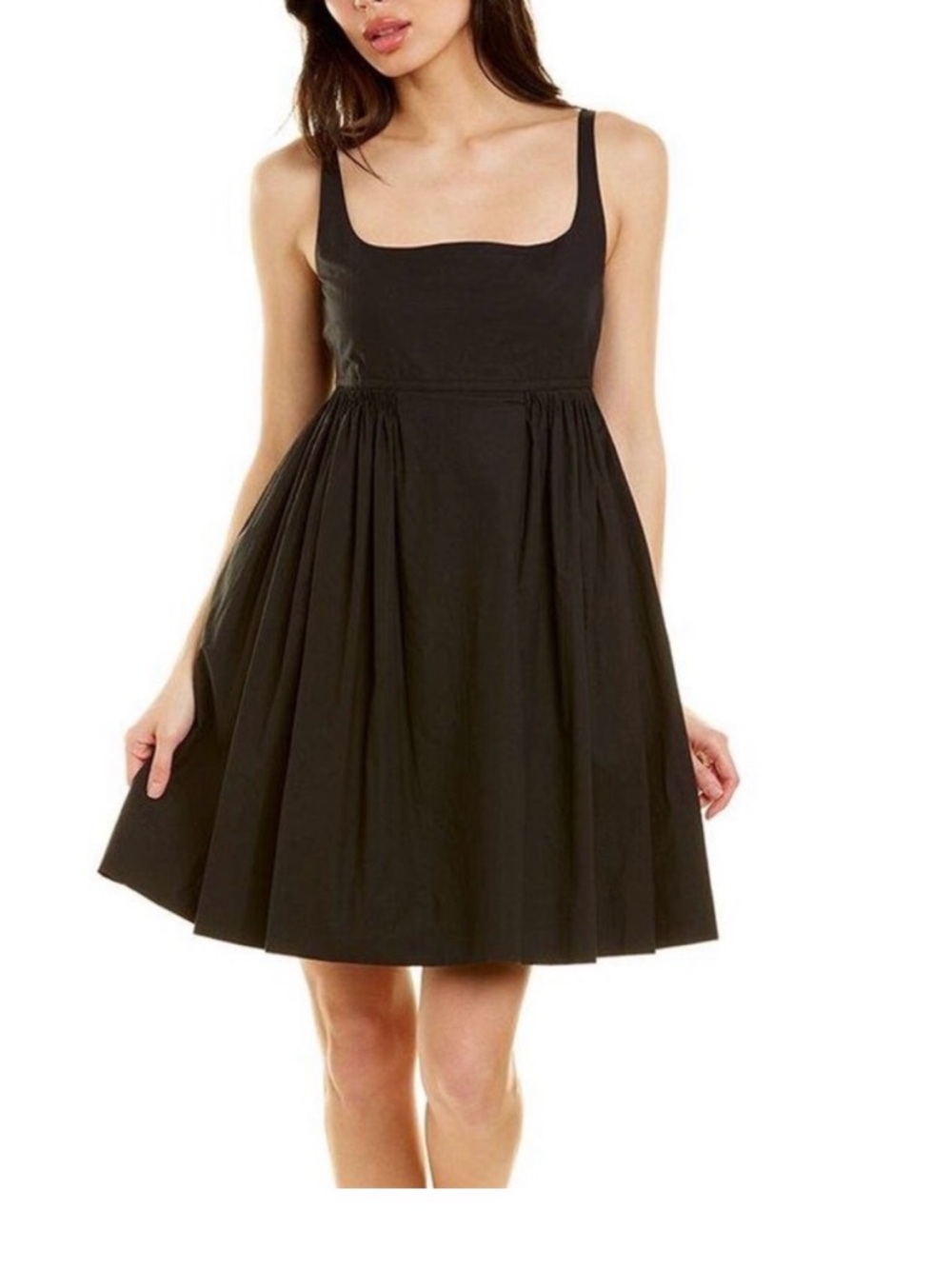 Rebecca Taylor Black Square Neck Mini Dress